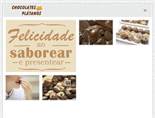 Tablet Screenshot of chocolatesplatanos.com.br